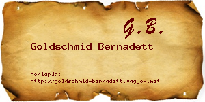 Goldschmid Bernadett névjegykártya